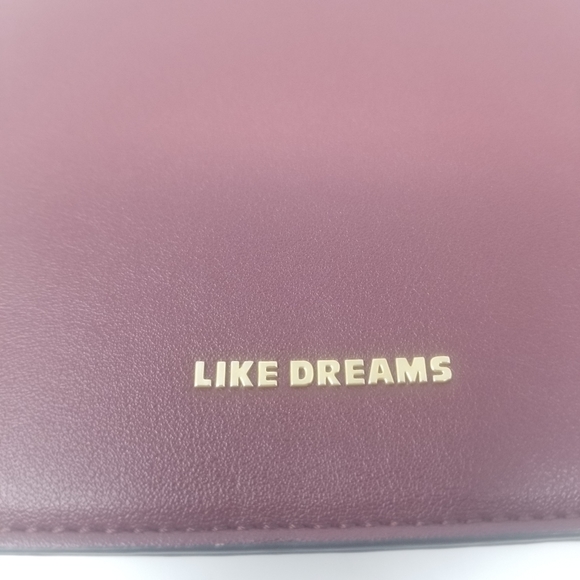 Like Dreams Burgundy Black and Gold Studded Crossbody Detachable Chain Strap Bag - Picture 5 of 10